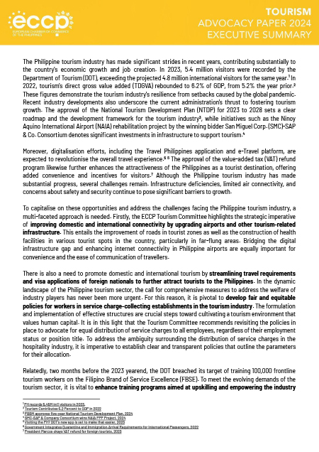 Executive Summary - 2024 Tourism Advocacy Paper