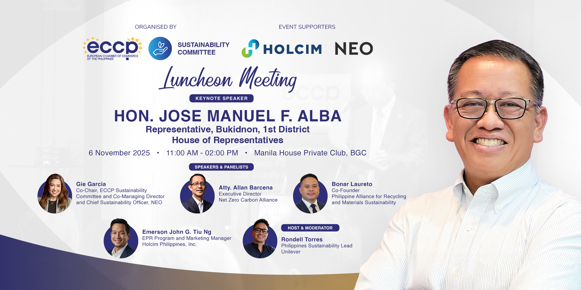 ECCP Luncheon Meeting with Congressman Alba